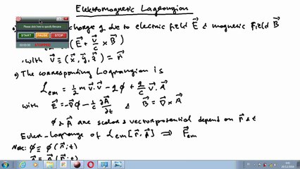 Examples Using Lagrangian Formalism