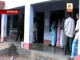 First phase of Panchayat polls underway: voters waiting in booth of Taldangra in Bankura