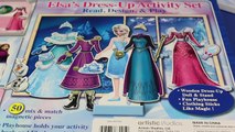 Disney Frozen Elsa Doll Magnet Set with Disney Princess Frozen Anna Magnet Dresses by ToysReviewToys