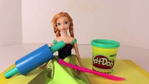 Frozen Play Doh Anna Swimsuit Barbie Play Dough Dress Up Makeover Swimwear Bikini DisneyCarToys