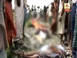 Deadbodies lying beside the rail track in bihar