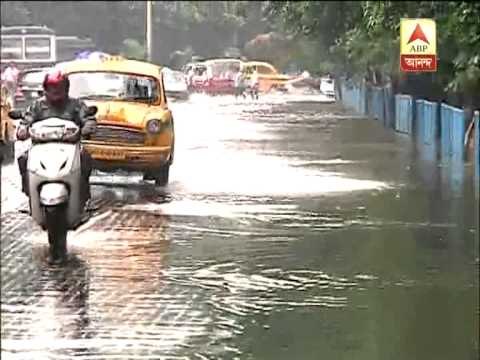 Heavy rain in kolkata inundates several roads.