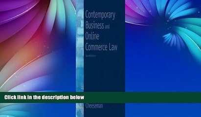 Buy Henry R. Cheeseman Contemporary Business and Online Commerce Law (MyBLawLab Series) 7th