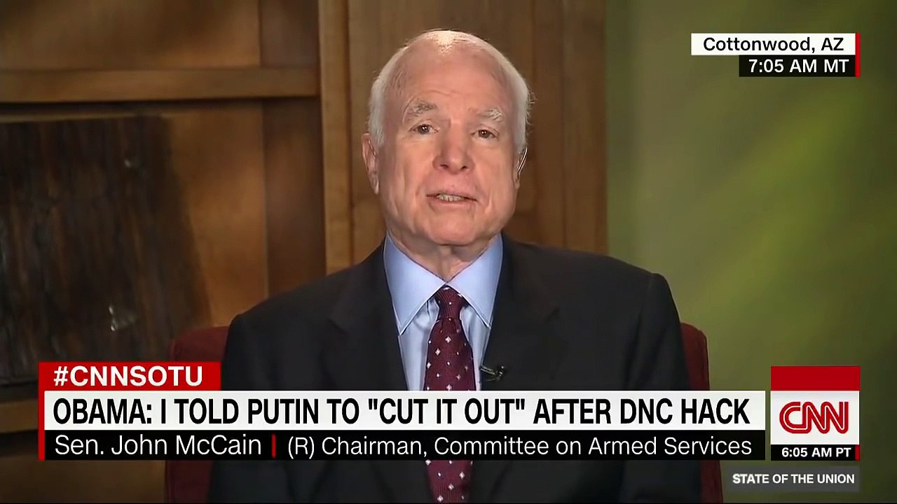 Sen John McCain tells CNN State of the Union that President Obama has no strategy and no policy to