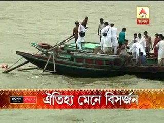 Shovabazar Rajbari Durga idol immersion.