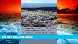 Best Price Criminal Law - Unblock Your Head And Pass: No More Law School Tears Value Bar Prep For