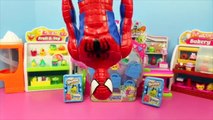 Shopkins Blind Bags Surprise Shopping Baskets with Spiderman! Shopkins Toys Review DisneyCarToys