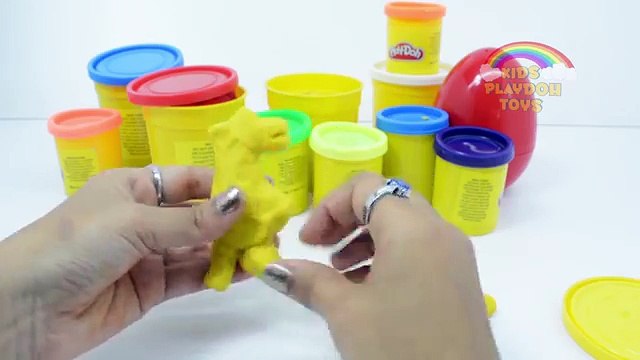 Giant Play Doh Dragon Dinosaurs Toys | Fun Kids Colors Play Doh Dinosaur Toys Clay Animation