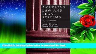 PDF [FREE] DOWNLOAD  American Law and Legal Systems (5th Edition) READ ONLINE