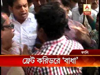 survey work of Freight corridor stopped due to agitation of land owners at Singur