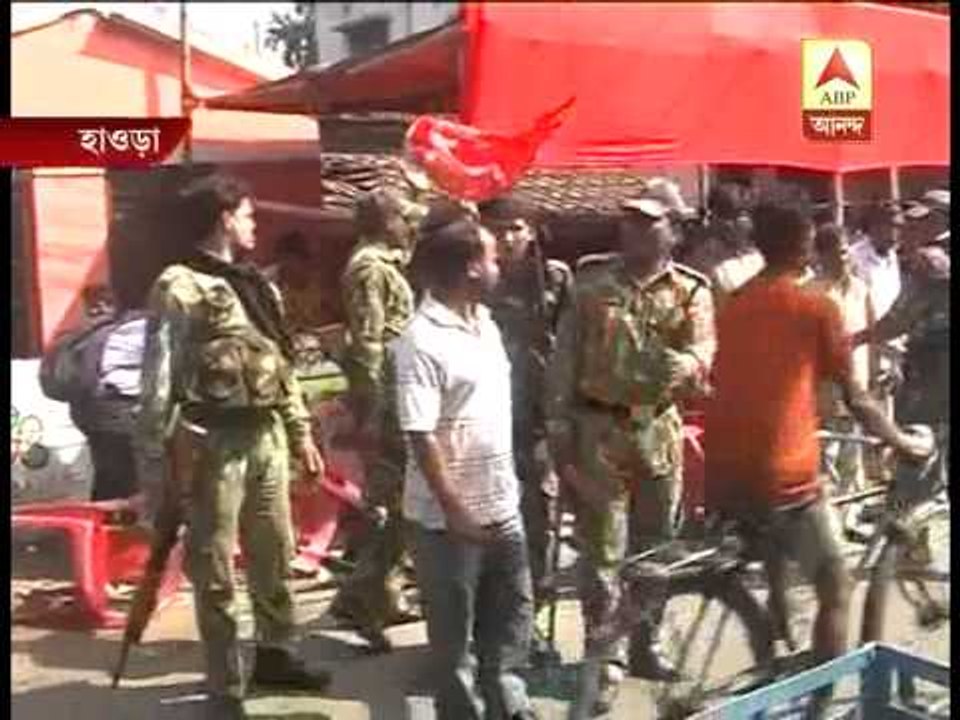 Cpm vote camp at  kona allegedly ransacked by tmc people.