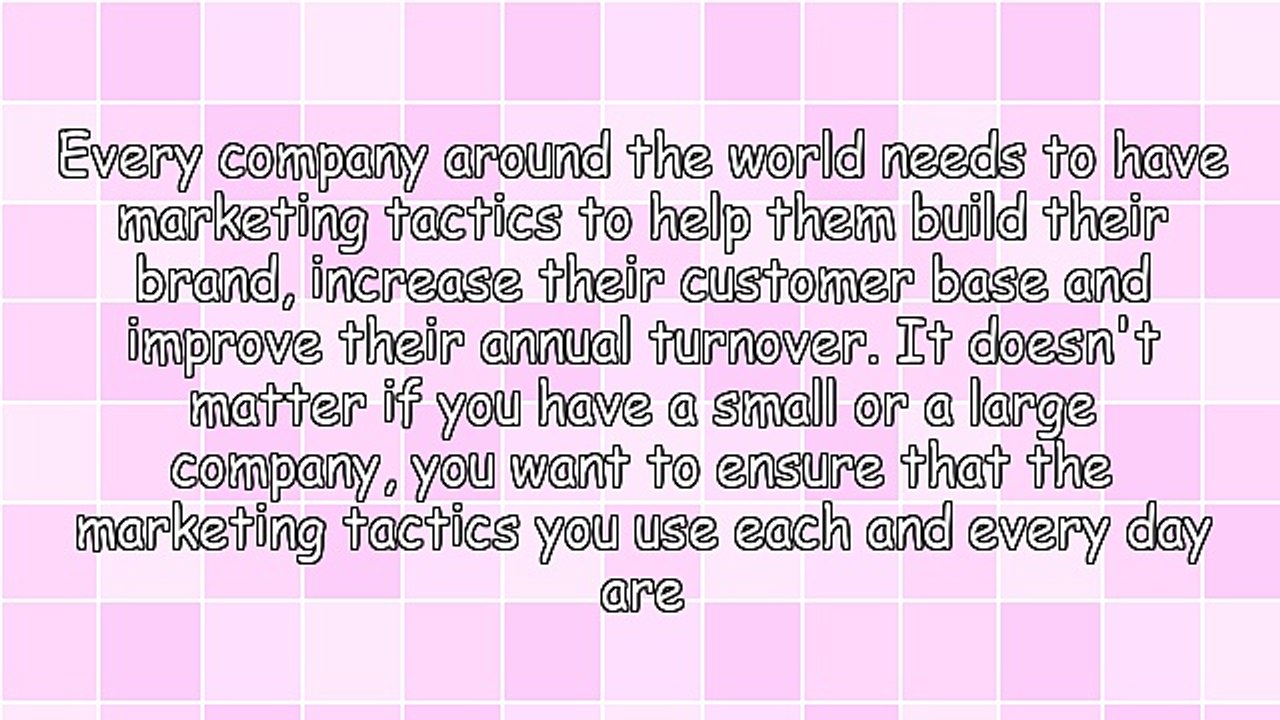 Marketing Tactics That Work