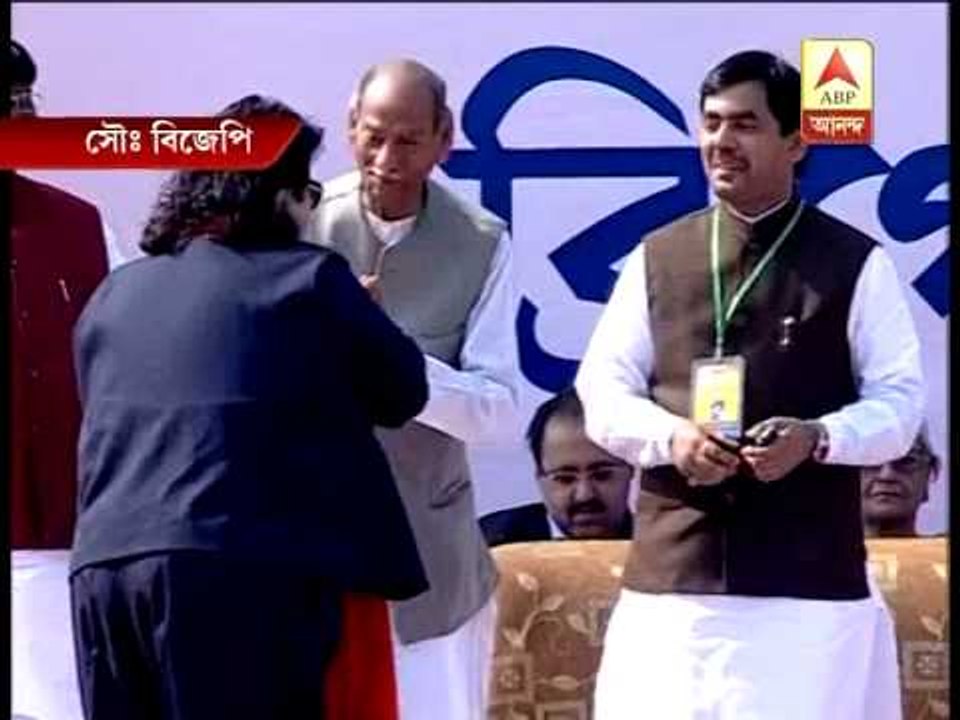 Bapi Lahiri and PC Sarkar at Narendra modi's rally in Brigade