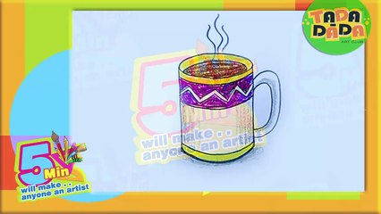Learn How to Draw a COFFEE MUG | STEP BY STEP | Kids Drawing | Tada-dada Art Club