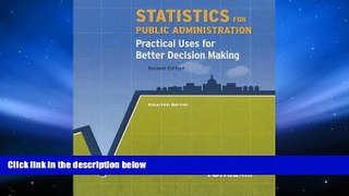 Price Statistics for Public Administration: Practical Uses for Better Decision Making Maureen