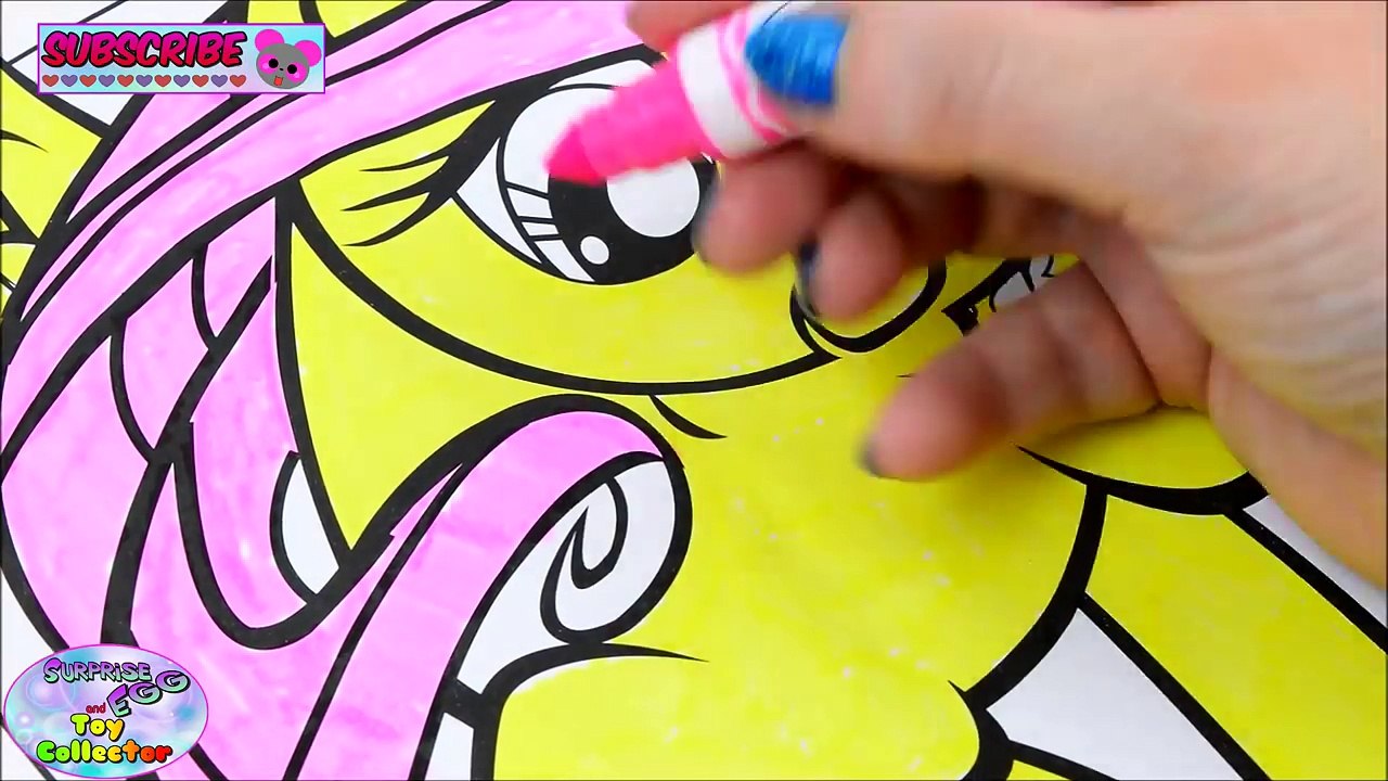 My Little Pony Coloring Book MLP Fluttershy Colors Episode Surprise Egg and Toy Collector SETC