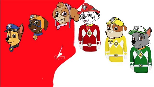 Power Rangers Paw Patrol Outfit Change | Painting For Kids & Toddlers #Animation