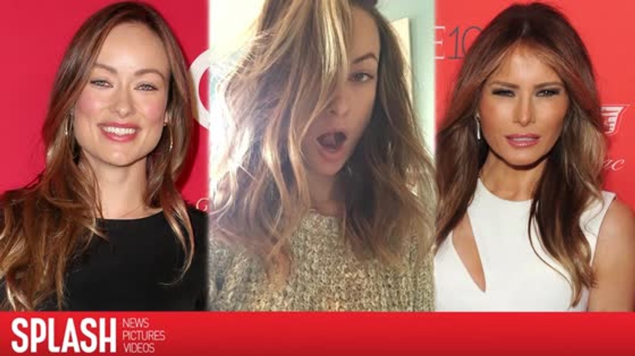 Olivia Wilde wird ihre 'Melania Trump' Haare los