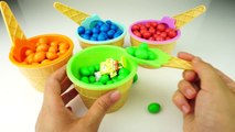 Colors M&Ms Pretend Ice Cream Cups Surprise Toys Sponge Bob Minions Paw Patrol Frozen Anna