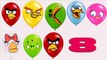 Learn to Count Numbers 1 to 10 with Angry Birds Balloons - Learn Colors With Angry Birds Balloons