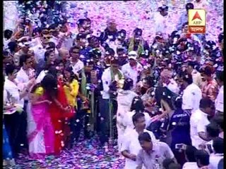 Felicitation of KKR: celebration of victory in IPL ar Eden