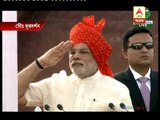 PM Narendra Modi hoisting flag on independence day