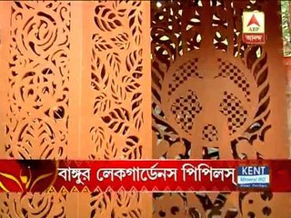 pujo preparation:  theme of Bangur lake gardens peoples