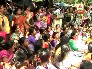 TMC women wing sat for dharna before CBI office in Saltlake