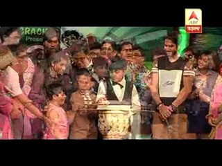 Jeet and his upcoming movie Bachchan's promotion in Mirakkel's set