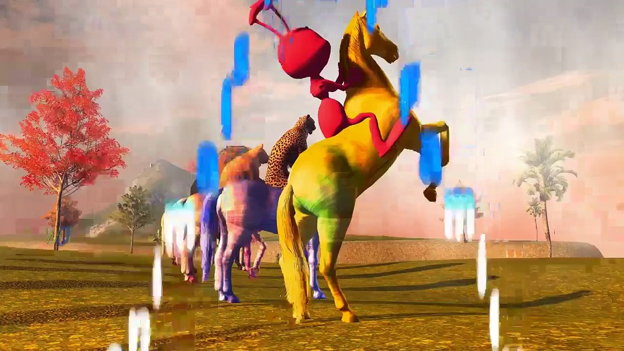 Colors Lion Gorilla Dinosaur Tiger Fighting Action Scenes Animals Attact Cartoons For Kids