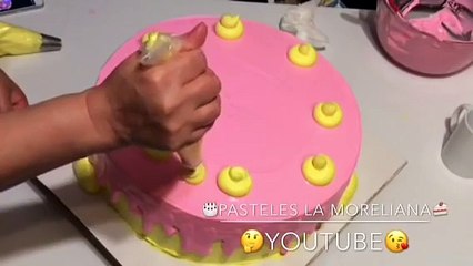 DECORACION DE TORTA   PASTEL _ BIZCOCHO CON CHANTILLY DILUIDO