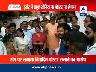 Congress alleges that RSS is behind controversial poster of Sonia, Rahul