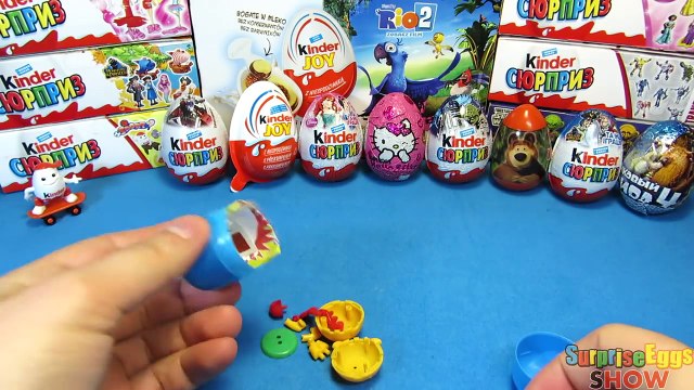 10 Jajko Niespodzianka Masza i Niedzwiedz 6 Kinder Niespodzianki Hello Kitty Kinder Joy Winx Club