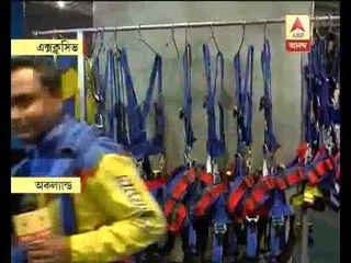 Our correspondent Kuntal Chakrovarty enjoying skydiving in Auckland