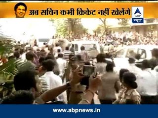 Tendulkar leaves Wankhede amid emotionally charged-up fans