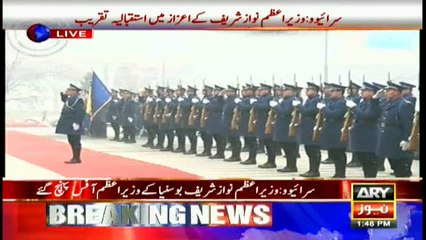 Welcome ceremony at PM House Sarajevo, in honor of PM Nawaz Sharif