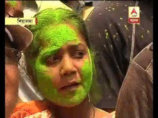 TMC celebrates their victory at sealdah