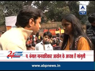 Protest against Justice Ganguly in Delhi