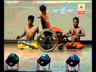 physically challenged persons perform Yoga on International Yoga Day