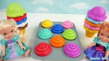 Play Doh Ice Cream Cupcakes Surprise Toys Disney Princess Toddlers Snow Marvel Avenger Hulk Eggs Toy