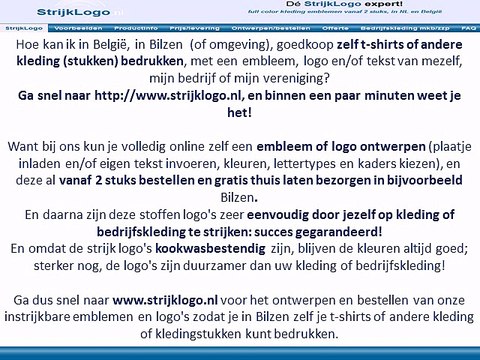 Zelf kleding bedrukken Bilzen