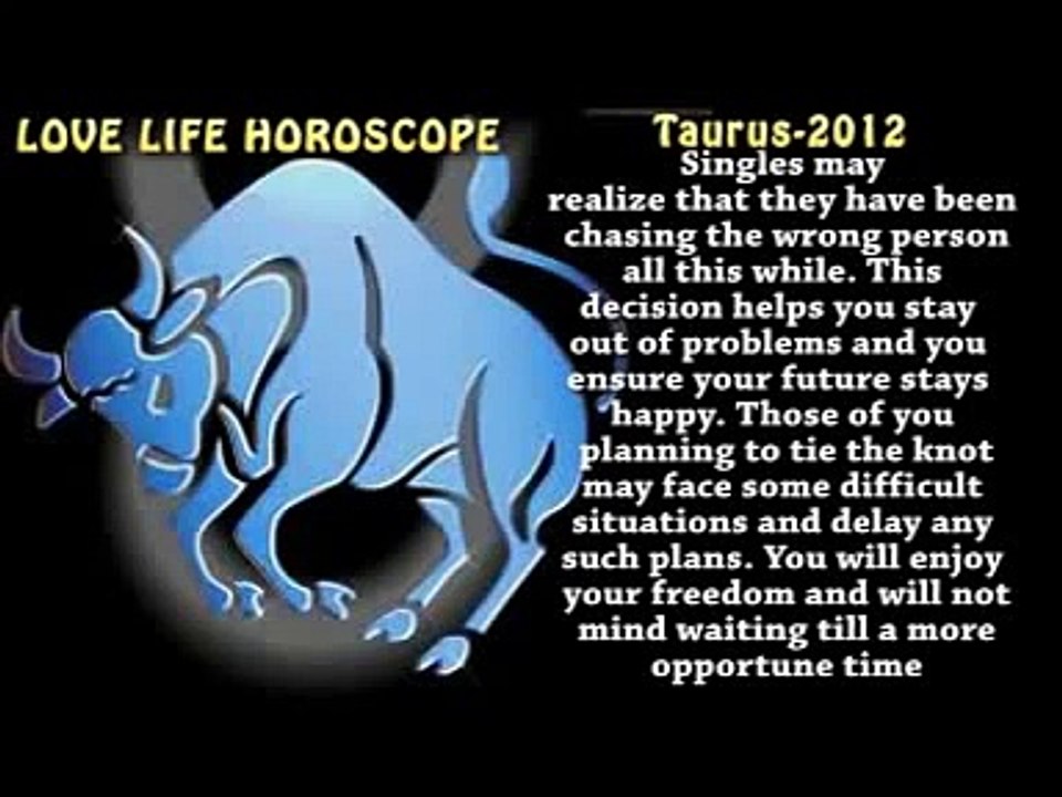 LOVE HOROSCOPE-2012-TAURUS
