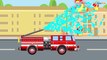 Emergency Cars: Fire Truck and Police Car and Car Accident in the City | Truck Cartoons