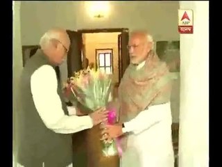 Prime Minister Modi greets L K Advani on his birthday