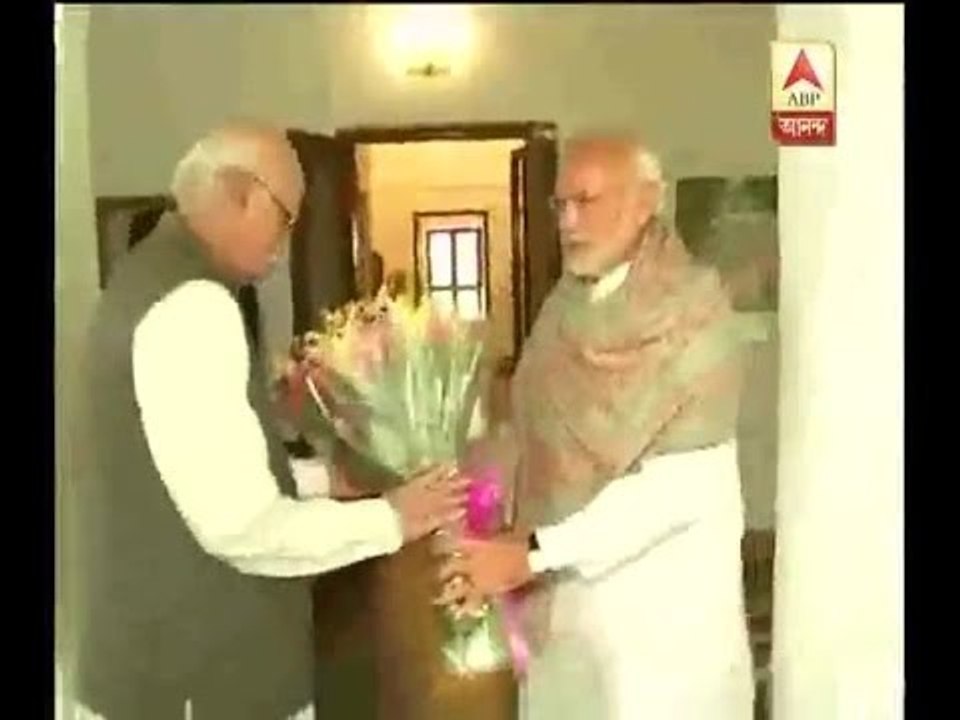 Prime Minister Modi greets L K Advani on his birthday