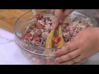 حواوشي بالسجق | نجلاء الشرشابي