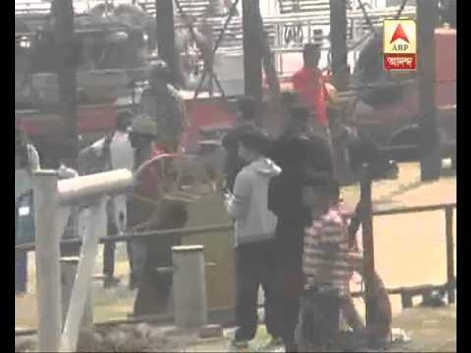 Amitabh Bachchan playing football while shooting for "Teen"