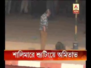 Amitabh Bachchan at Shalimar station for shooting