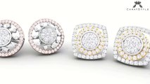 Knot of Diamonds : Cluster Collection - Designer Diamond Earrings