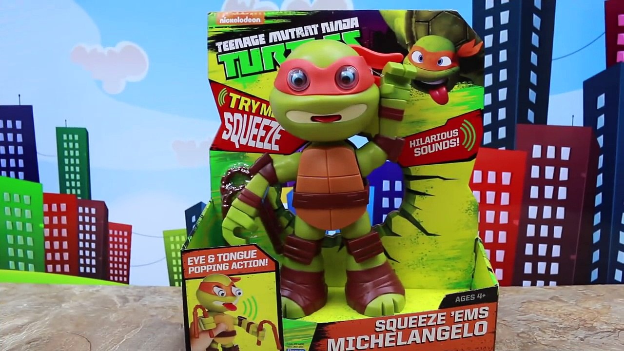 Teenage Mutant Ninja Turtles NEW Squeeze Ems Half Shell Heroes Toys Leonardo and Michelangelo
